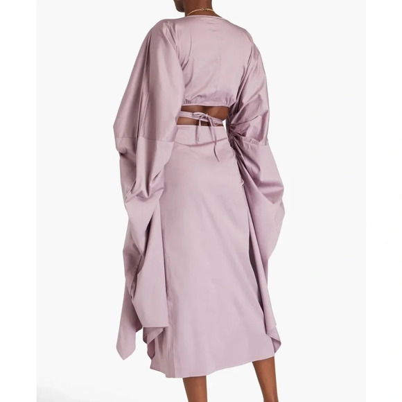 Cult Gaia Nell Ruched Cotton Blend Midi Skirt New NWT​​ - Picture 4 of 9